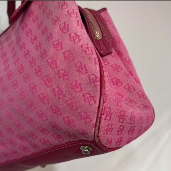 Dooney & Bourke Pink Monogram Satchel Bag - Picture 3 of 8